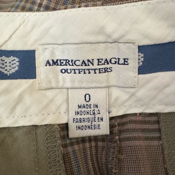 E-111 American Eagle Outfitters Green & Cream Plaid MIDI Skirt‎ Size 0 - Picture 13 of 13